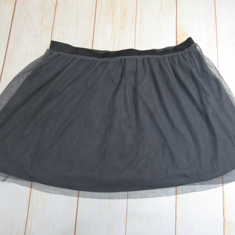 TG Total Girl Charcoal Gray Tulle Skirt XL 18 1/2